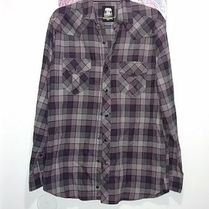 Route 66  button down flannel shirt